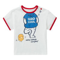 allo&lugh 阿路和如 ABAD1TS311 男童圆领T恤 白色 110cm