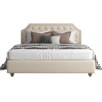 Sleemon 喜临门 爱德华+白骑士 轻奢真皮软床+床垫 象牙白 150*200cm 气动款