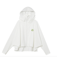 棉叔叔 333131001 女童防晒衣 白色 110cm