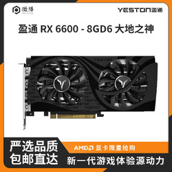 yeston 盈通 RX6600-8GD6大地之神 台式机电脑游戏独立电竞显卡