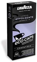 LAVAZZA 拉瓦萨 Eco 咖啡胶囊-Lungo Avvolgente-兼容 Nespresso 咖啡-50 粒胶囊-包 5 粒（5 x 53g）
