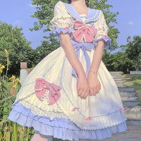 樱姬 Lolita洛丽塔 小水手 op连衣裙 婴儿蓝