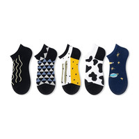 袜咔袜咔 女士船袜套装 370832029 5双装 组合D 混色 36-43