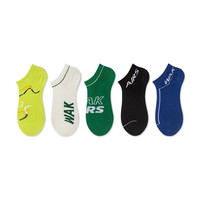 袜咔袜咔 女士船袜套装 370832029 5双装 组合B 混色 36-43