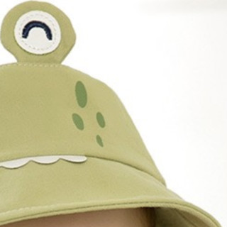 公主妈妈  PM3942 儿童渔夫帽 青蛙布款 绿色 46码