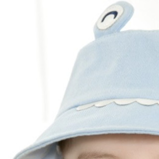 公主妈妈  PM3942 儿童渔夫帽 青蛙布款 蓝色 46码