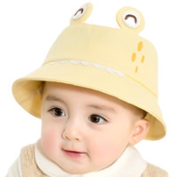 公主妈妈  PM3942 儿童渔夫帽 青蛙布款 黄色 46码