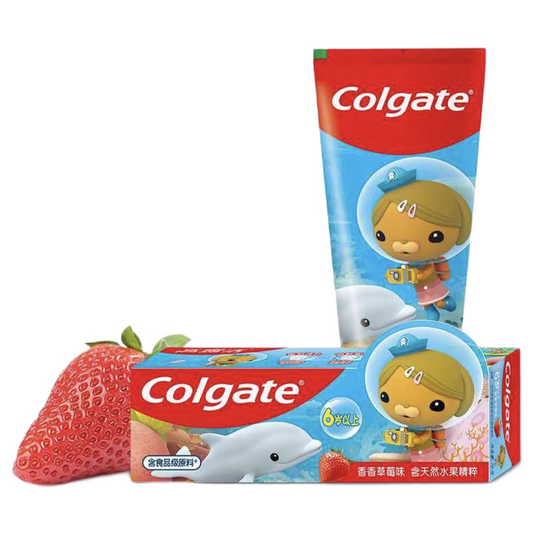 colgate 高露洁 儿童牙膏 海底小纵队ip联名款 香香草莓味 70g