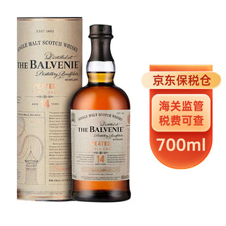 THE BALVENIE 百富 14年泥煤三桶 700mL 单一麦芽威士忌 苏格兰进口洋酒