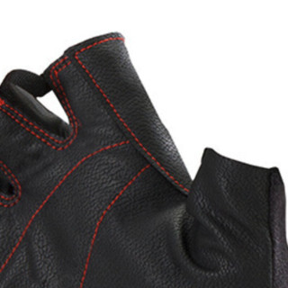 DECATHLON 迪卡侬 100系列 中性半指健身手套 8405355 黑色/红色 M