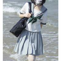 御茶家 JK制服 水手服套装 绿色