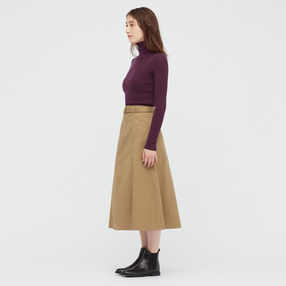 UNIQLO 优衣库 女士喇叭半身裙 439560 深米色 150/56A