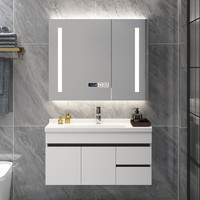 Uniler 联勒 清风系列 实木浴室柜 白色 90cm 智能镜款