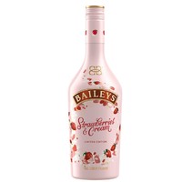 PLUS会员、有券的上：BAILEYS 百利甜酒 草莓奶油味 力娇酒 700ml