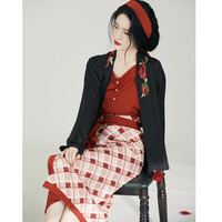 织造司 现货织造司原创汉服女[氛围感]宋制飞机袖旋裙三件套改良吊带宋抹