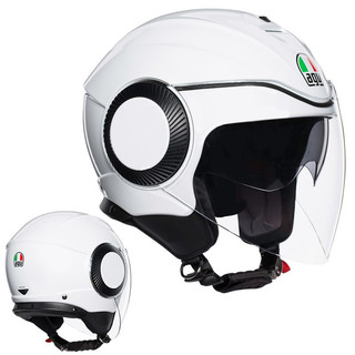 AGV ORBYT 摩托车头盔 3/4盔 亮白 M码