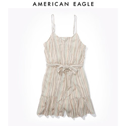 AMERICAN EAGLE AEO新款V领吊带女士条纹高腰连体短裤American Eagle 0397_5090