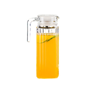 Luminarc 乐美雅 玻璃水壶冷水壶凉水杯饮料果汁茶壶 四方透明条壶 1.1L单只装