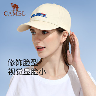 骆驼 CAMEL 鸭舌帽男女大脸宽檐遮阳帽防晒太阳帽子运动棒球帽韩版显脸小  A8S3M2109，黑色