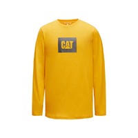 CAT 卡特彼勒 经典LOGO印花常规版长袖T恤