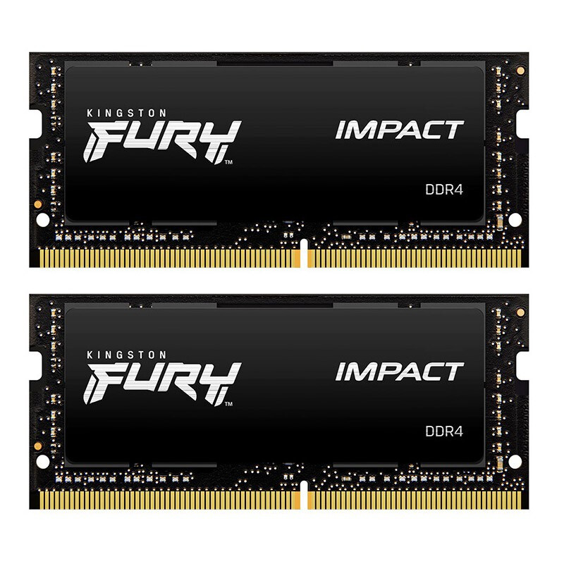 Kingston 金士顿 Impact系列 DDR4 2666MHz 笔记本内存 普条 黑色 32GB 16GB*2 HX426S15IB2K2/32