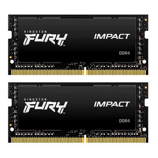 Kingston 金士顿 Impact系列 DDR4 2666MHz 笔记本内存 普条 黑色 32GB 16GB*2 HX426S15IB2K2/32