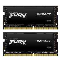 Kingston 金士顿 Impact系列 DDR4 2666MHz 笔记本内存 普条 黑色 16GB 8GB*2 HX426S15IB2K2/16