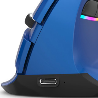 DeLUX 多彩 M618mini 2.4G蓝牙 双模无线鼠标 2400DPI RGB 珠光蓝