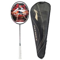 LI-NING 李宁 雷霆 AXFORCE 80 羽毛球拍 AYPS002-1 黑金 3U 单拍 空拍