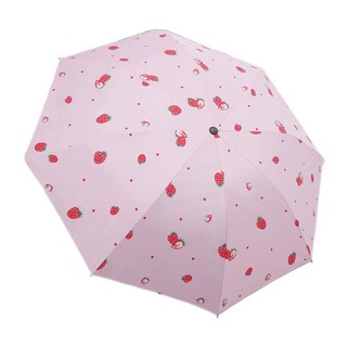 TUCANO 啄木鸟 晴雨两用雨伞 草莓粉色