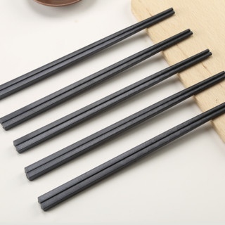 SUNCHA 双枪 经典纹理 合金筷子 10双 黑色