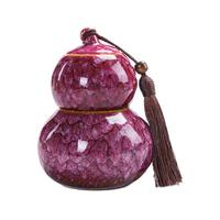 聚正 00230 葫芦 双层茶叶罐 440ml+215ml 窑变红