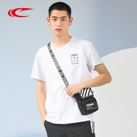 赛琪 短袖T恤男2022夏季新款运动打底针织衫T恤透气套头短袖t恤男内搭潮T官方网店 本白色 L 本白色 XS