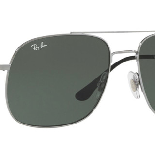 Ray-Ban 雷朋 男女款太阳镜 0RB3595 枪色框绿色片 59mm