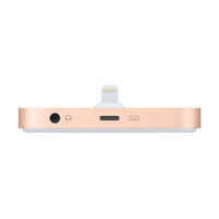 Apple 苹果 Dock Lightning 苹果手机 耳机 基座充电器 放置桌子和工作台 金色