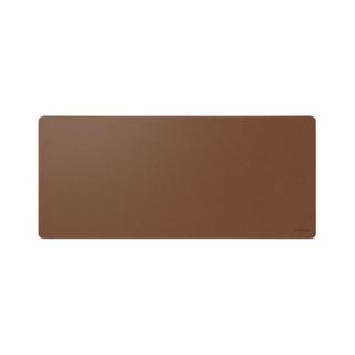 鼠标垫超大尺寸电脑桌垫900*400mm纯色皮纹软木双面可用电竞游戏办公桌长款鼠标垫大号 棕色