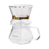 BREWISTA 双层玻璃V60手冲咖啡滤杯分享壶咖啡器具 X-分享壶400ml