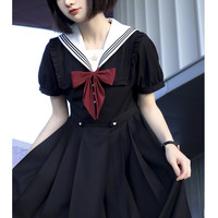 樱花家族 JK制服 茱利贝拉 泡泡短袖盛夏服 黑色