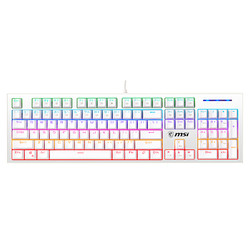 MSI 微星 GK50Z 104键 有线机械键盘 白色 高特青轴 RGB