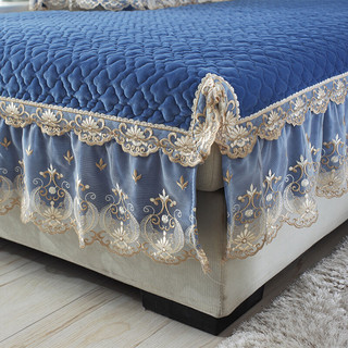 索菲娜 潘多拉 欧式加厚沙发套 宝蓝色 75*210cm
