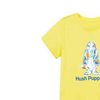 Hush Puppies 暇步士 HPPXBD02CT595 儿童短袖T恤 糖果黄 140cm