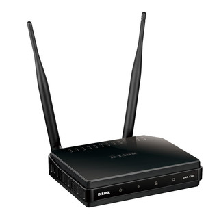 友讯（D-Link）室内型wifi覆盖接入点无线AP支持桌面吸顶壁挂 DAP-1360黑色版无线300M