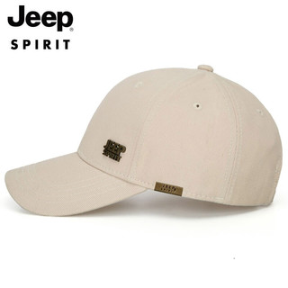 Jeep 吉普 鸭舌帽女春夏新款男女通用情侣帽 CA0152杏色