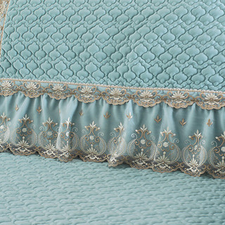 索菲娜 潘多拉 欧式加厚沙发套 绿色 95*90cm