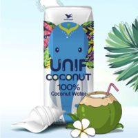 统一 优椰nuif泰国原装进口100% 椰子水NFC椰子汁饮料200ml*12瓶