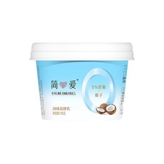 simplelove 简爱 1%蔗糖酸奶-椰子135g*4杯 天然椰香 低温奶