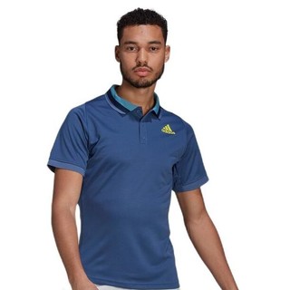 adidas 阿迪达斯 FLFT POLO PB HR 男子POLO衫 GK9531 蓝/酸绿/黄 M