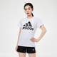  adidas 阿迪达斯 圆领女装短袖上衣跑步训练健身运动半袖休闲透气T恤　