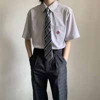 Anzmo 贩卖元气 JK/DK制服 月藤 尖领短袖衬衫 藤色