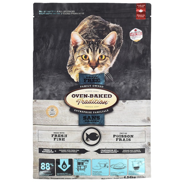 欧恩焙 oven-baked 无谷系列 鱼肉全阶段猫粮 4.54kg